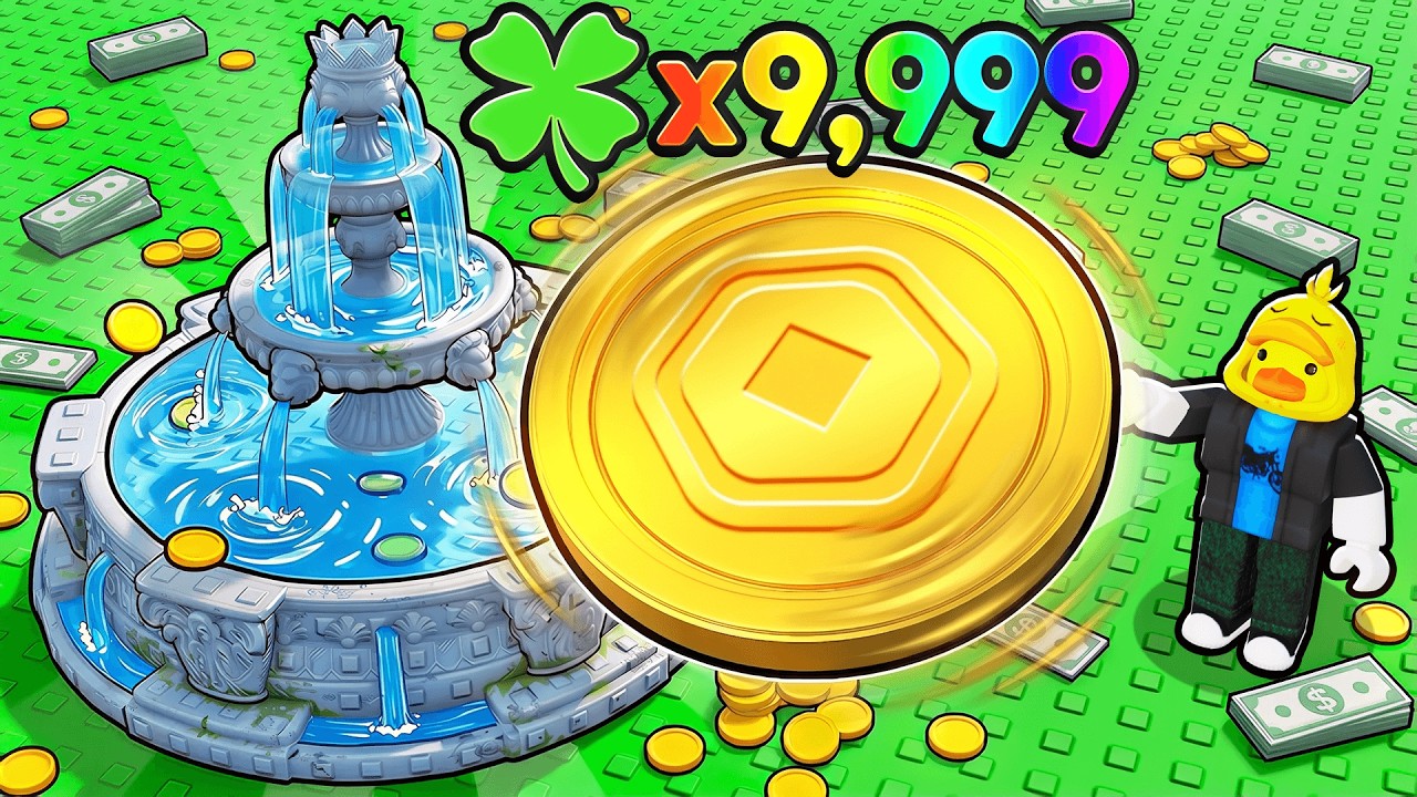 I Threw COINS into Wishing Well and Made $9,249,510 in Roblox! background