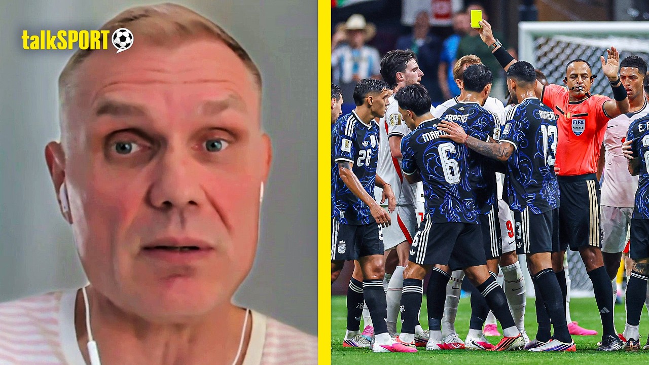Ex-Referee REACTS to Elliot Anderson receiving the FIRST BOOKING in England's CLASH with Argentina! background