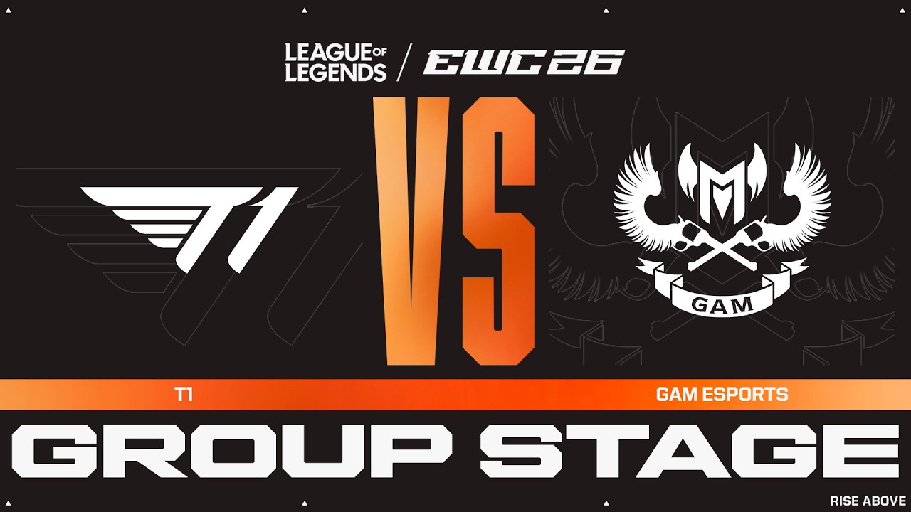 T1 vs GAM Esports | League of Legends at EWC 26 - Group Stage - VOD background