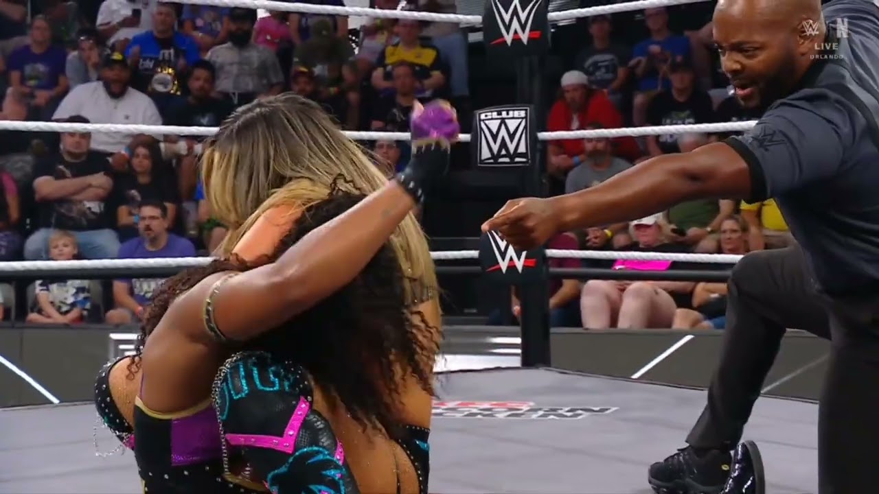 WWE NXT KELANI JORDAN VS LOLA VICE VS KALI ARMSTRONG 07/14/26 background