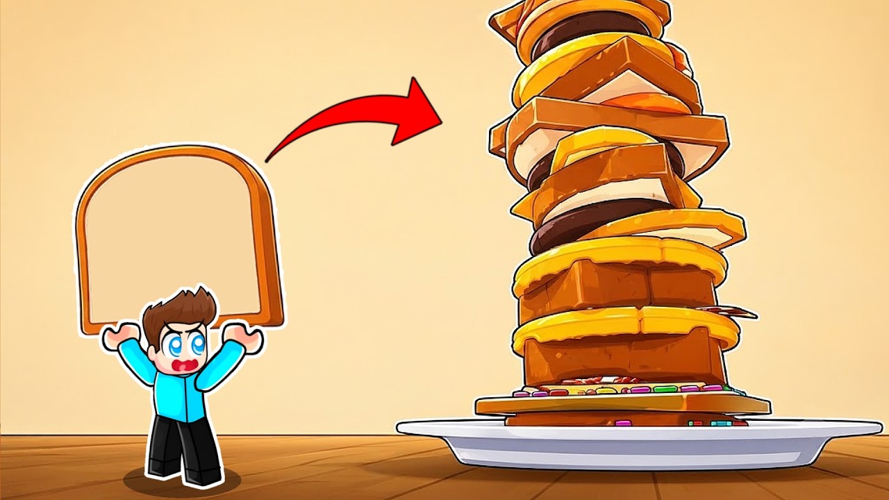I MADE THE GIANT SANDWHICH TOWER IN ROBLOX !! background