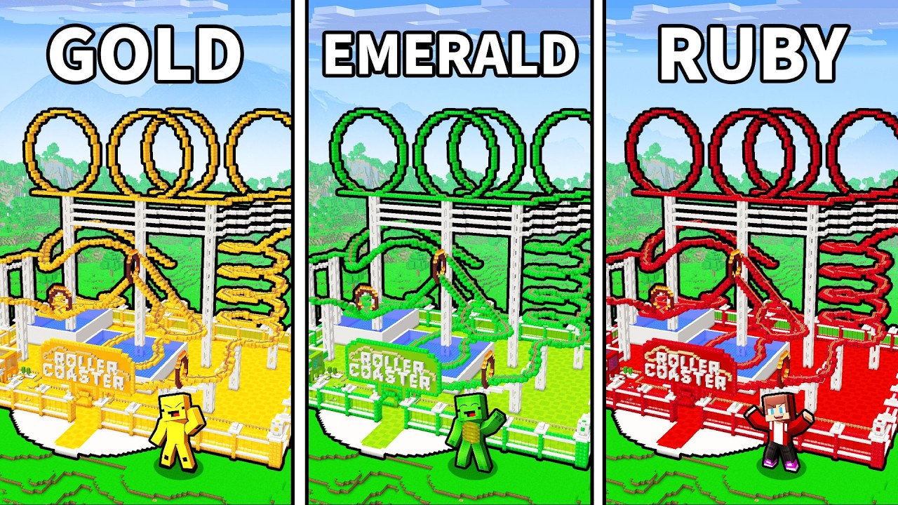 TREASURE Roller Coaster: Mikey vs JJ Battle (Minecraft Maizen) background