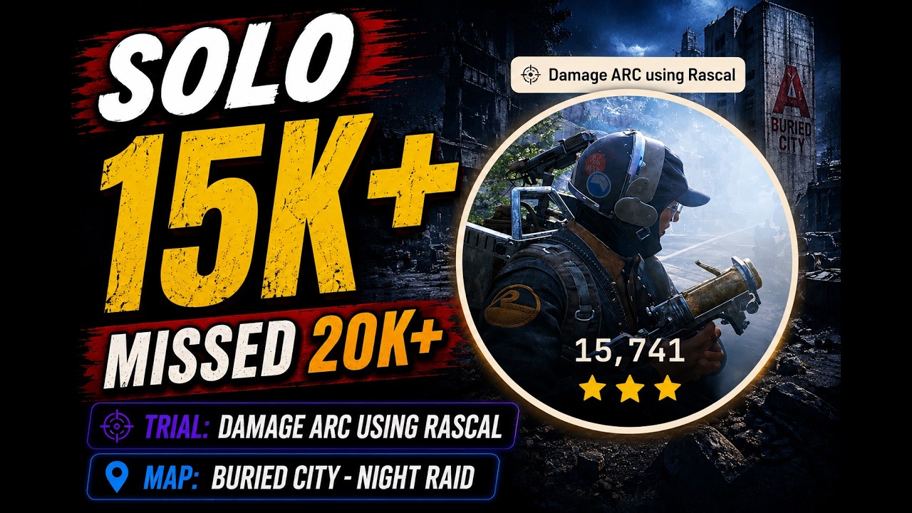 Solo Damage ARC using Rascal Trial – 15K+ | ARC Raiders Weekly Trials (S5-W2) background