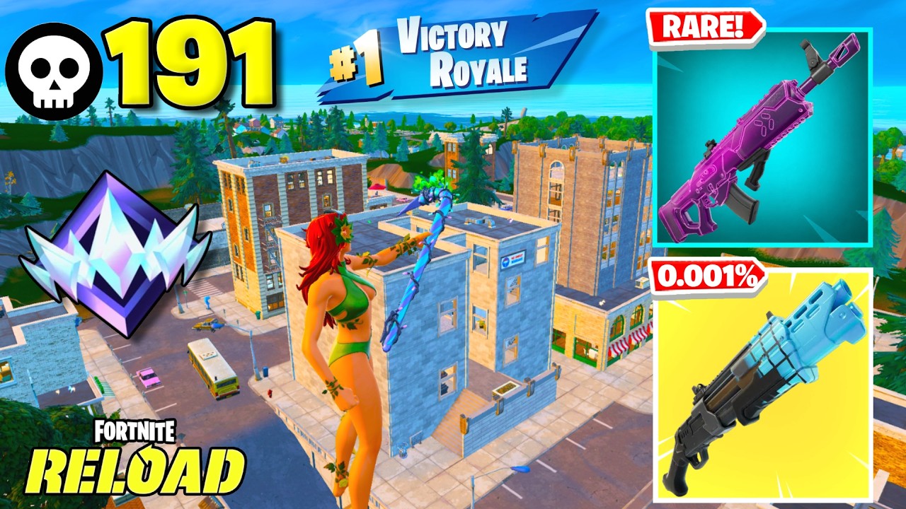 191 Elimination "RANKED RELOAD” Gameplay Wins (Fortnite Chapter 7 PS5 Controller) background