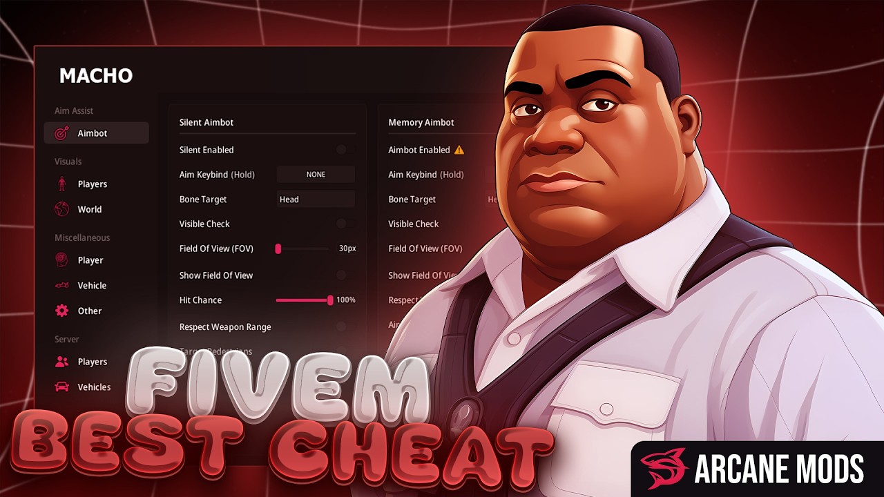 FiveM Free Mod Menu 2026 - Undetected Hack, Aimbot, Money Cheat & Bypass background