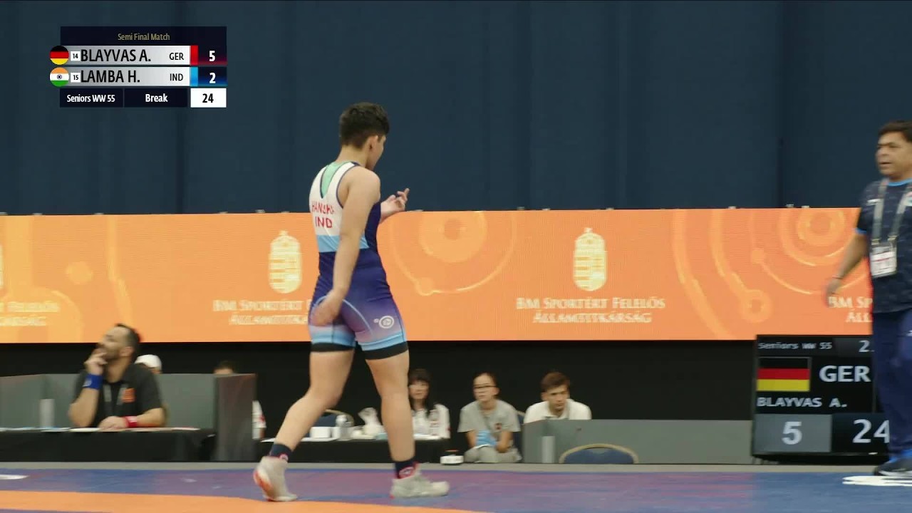 Anastasia BLAYVAS (GER) found out that no lead is safe against vs. Hansika LAMBA (IND) background
