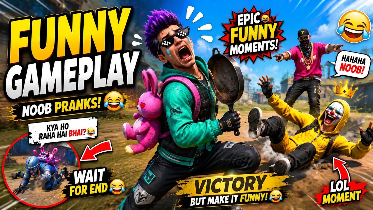 Free Fire Funny Gameplay ๐ Noob Moments Gone Wrong! ๐คฃ | Try Not to Laugh background