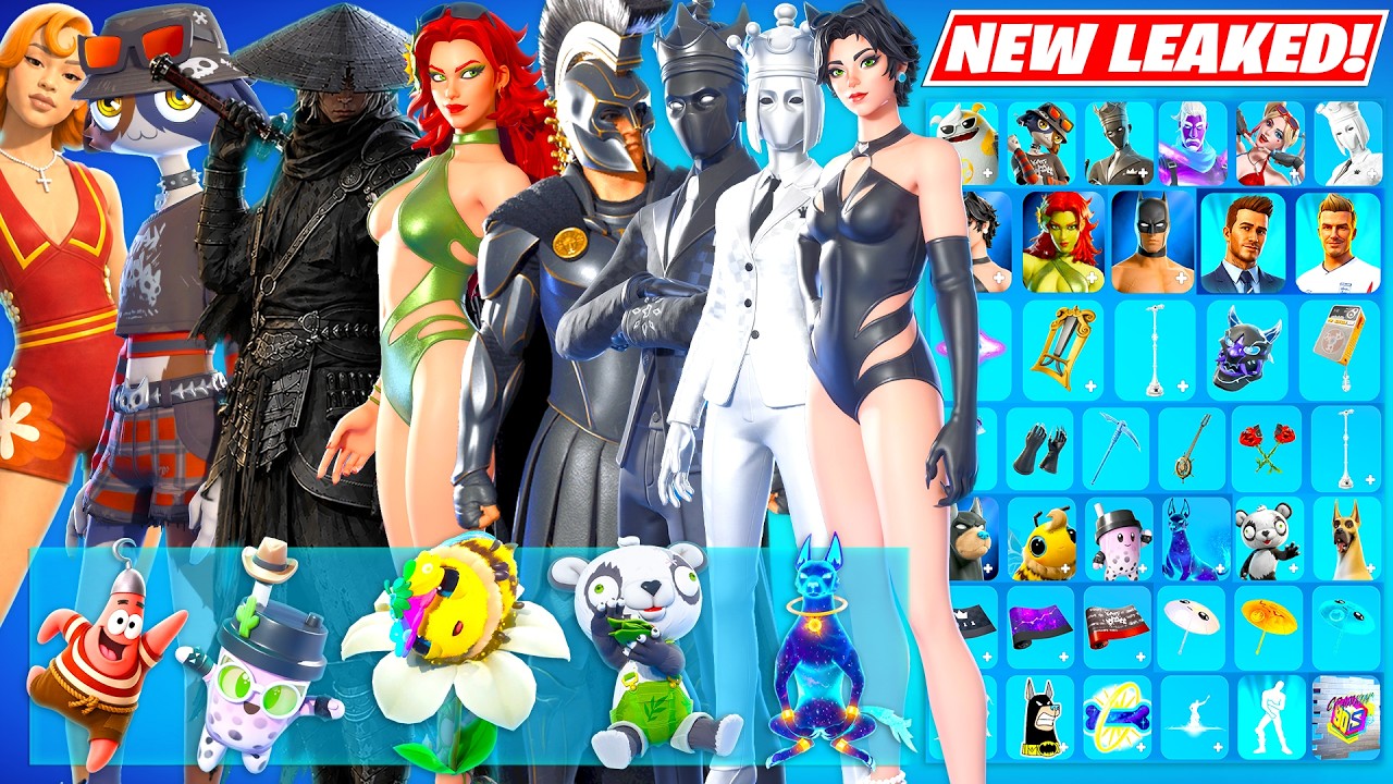 ALL NEW Fortnite Summer UPDATE Leaked Skins & Cosmetics Showcase(SpongeBob, FREE, DC, ICON, Collabs) background