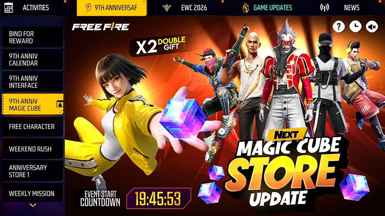 GOOD NEWS😍 Magic Cube Store Update💥😲| next magic cube bundle | free fire new event| ff new event background