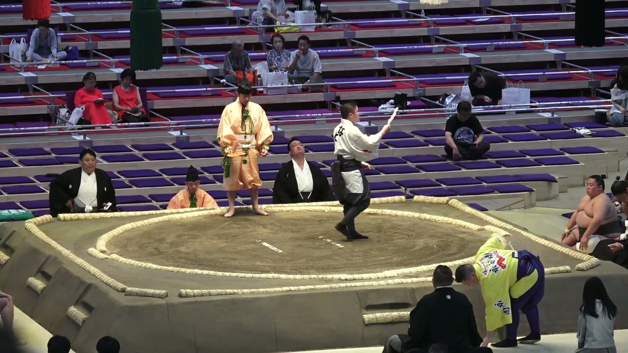 4K《三段目》山藤×昂輝 関将竜×道轟 武将山×土佐緑 光武蔵×鈴ノ富士 他【大相撲令和8年7月場所】初日 sandanme【SUMO JUL DAY1】2026/07/12 名古屋場所 2026-07-16 12:10 background