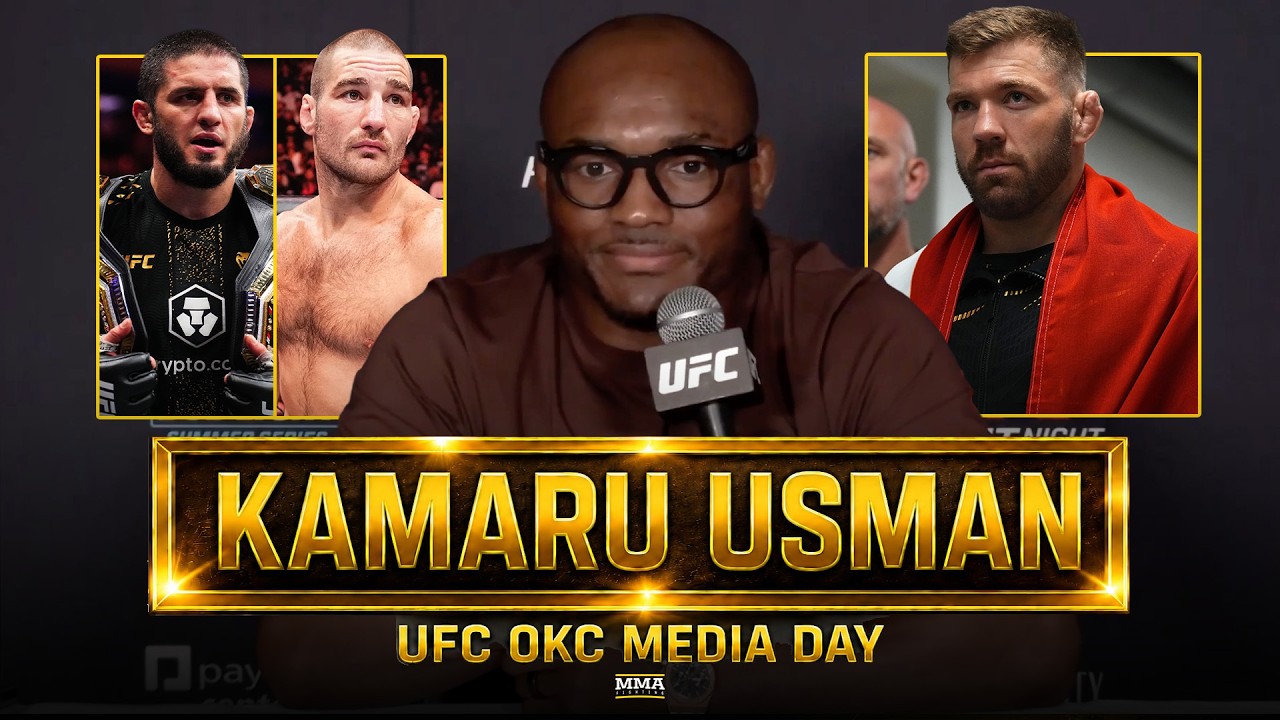 Kamaru Usman: Sean Strickland or Islam Makhachev Next With UFC OKC Win OVer Dricus du Plessis background
