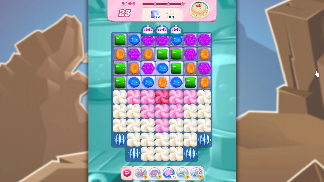 Candy Crush Saga LEVEL 9 NO BOOSTERS (selective redesign) background