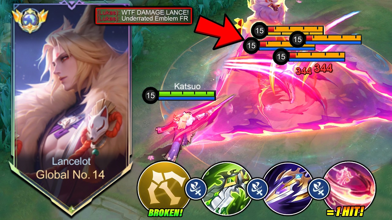 WHEN GLOBAL LANCELOT ABUSE THIS PERFECT EMBLEM IN SOLO RANK!! (INSANE MATCH) - MLBB background