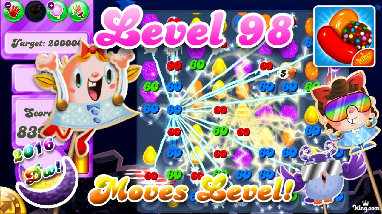 Level 98 Dreamworld - 2016 OG Candy Crush Saga background