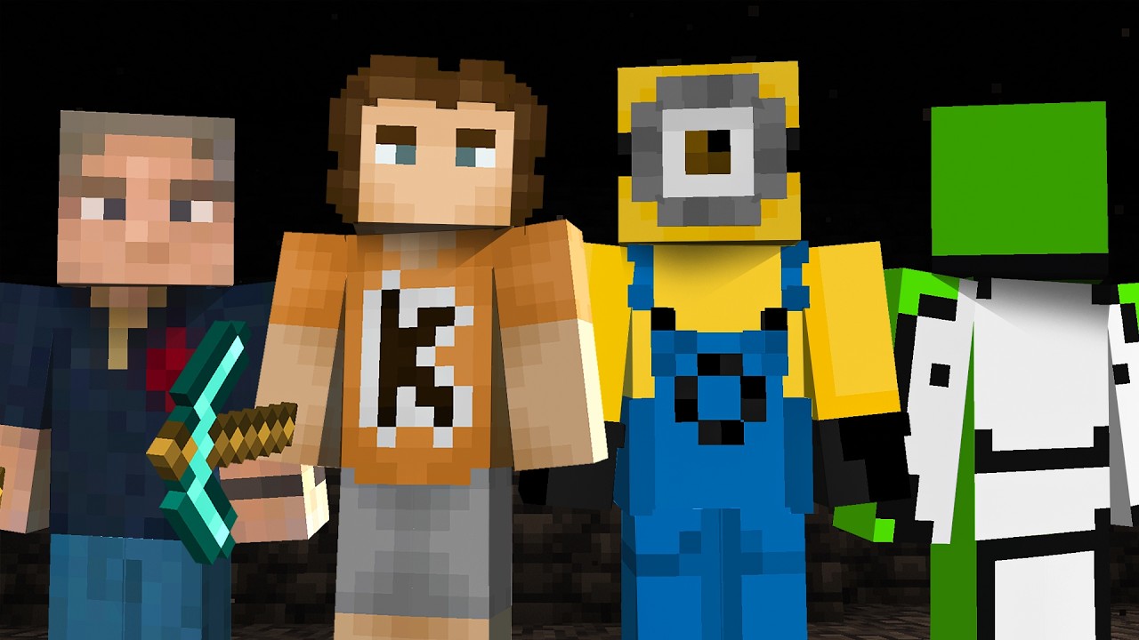 Minecraft, But We Can't Break Character... background
