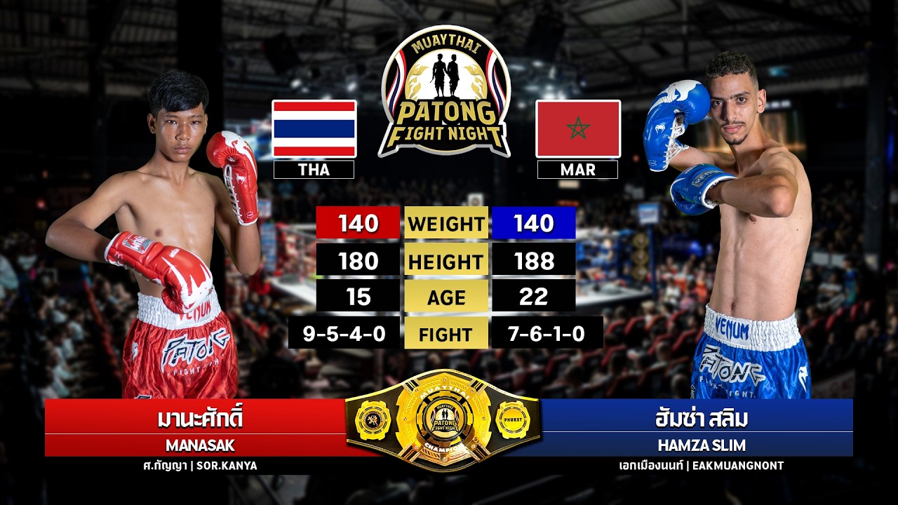 Manasak Sor. Kanya vs Hamza Slim Eakmuangnon Patong Fight Night Thursday, July 16, 2026 background
