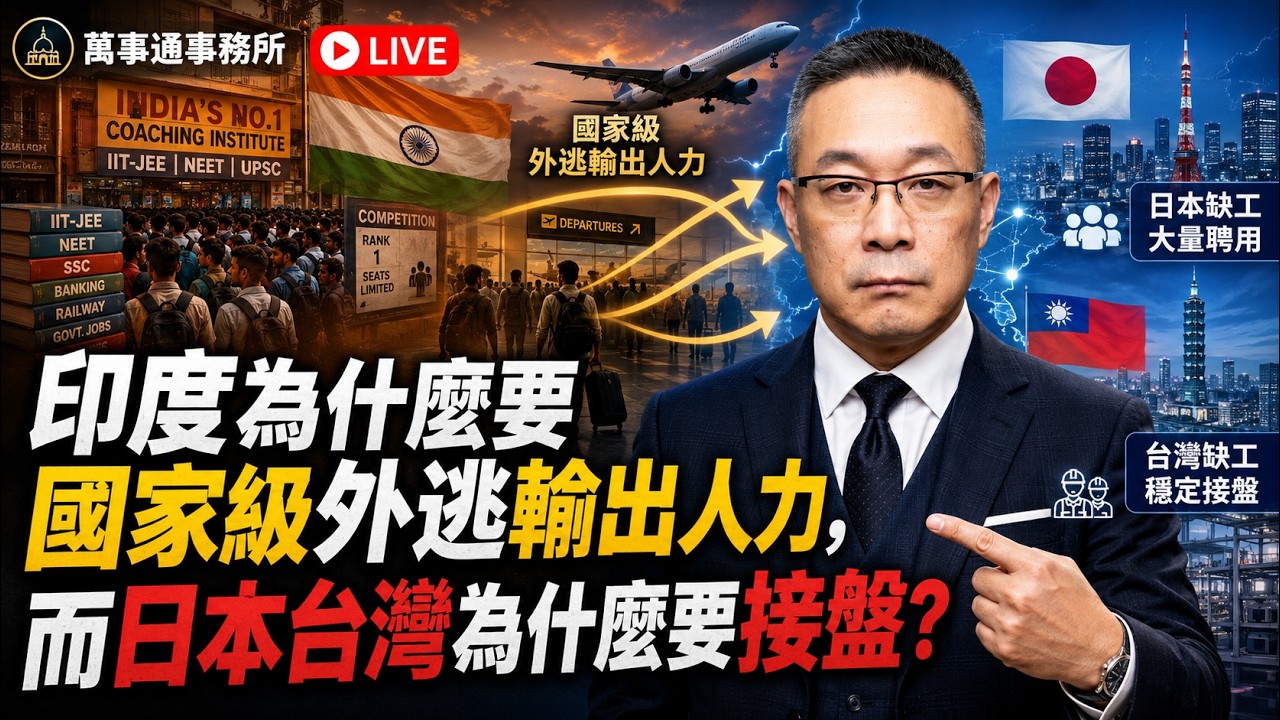 印度為什麼要國家級外逃輸出人力,而日本台灣為什麼要接盤? background