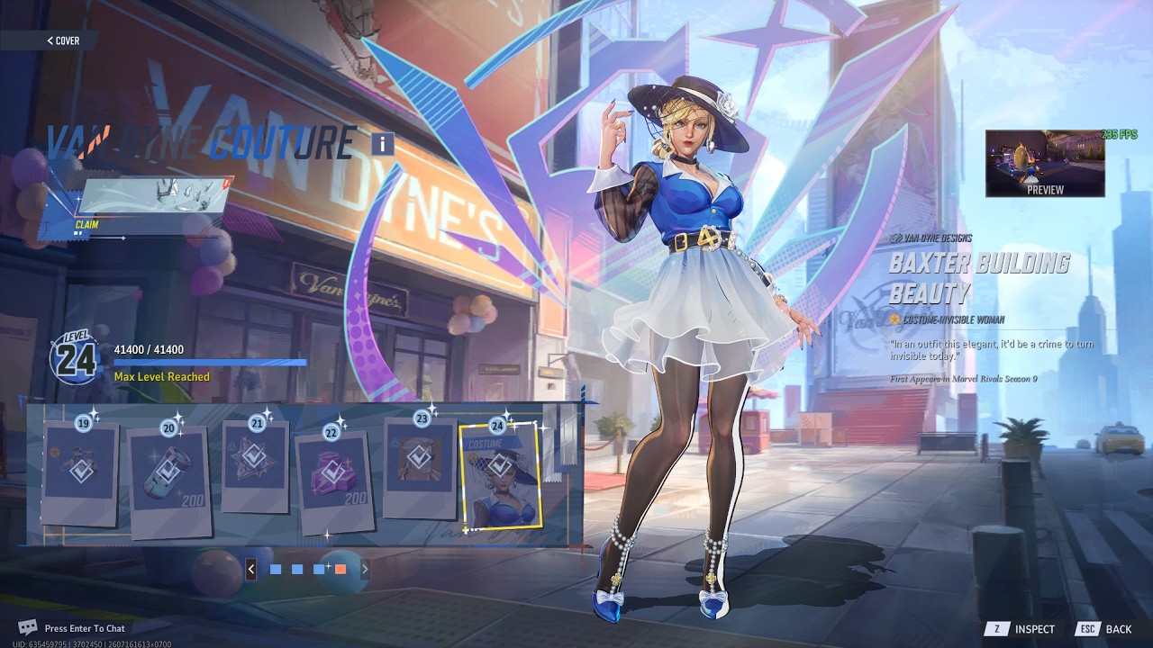 Van Dyne Couture Event Pass Showcase - Marvel Rivals background