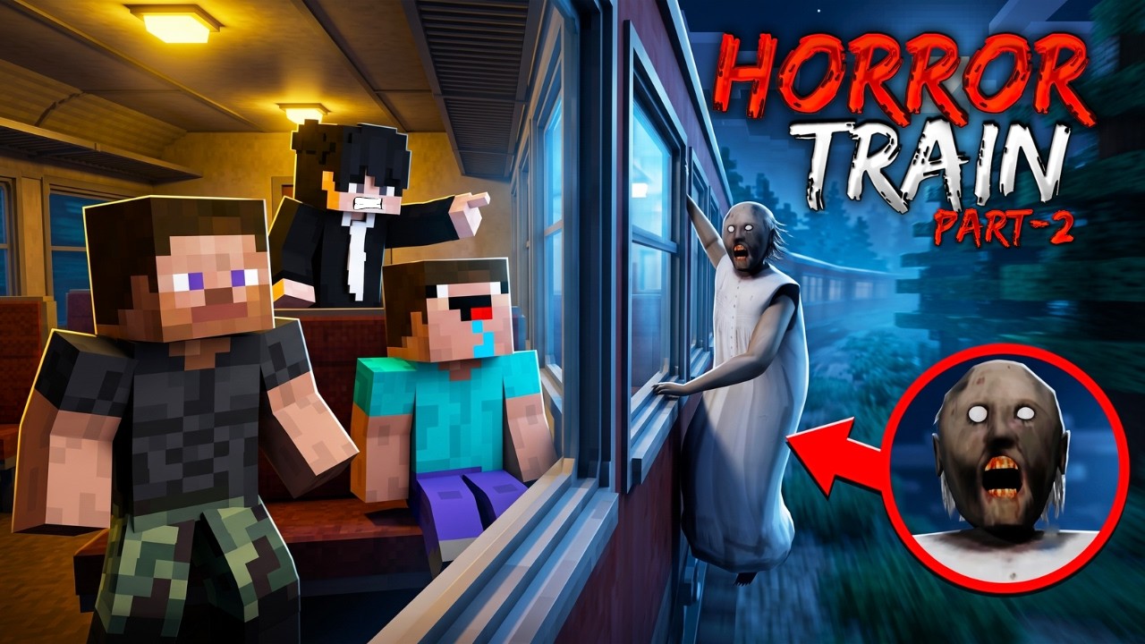 HORROR GRANNY TRAIN (Part-2) Minecraft Horror Story background
