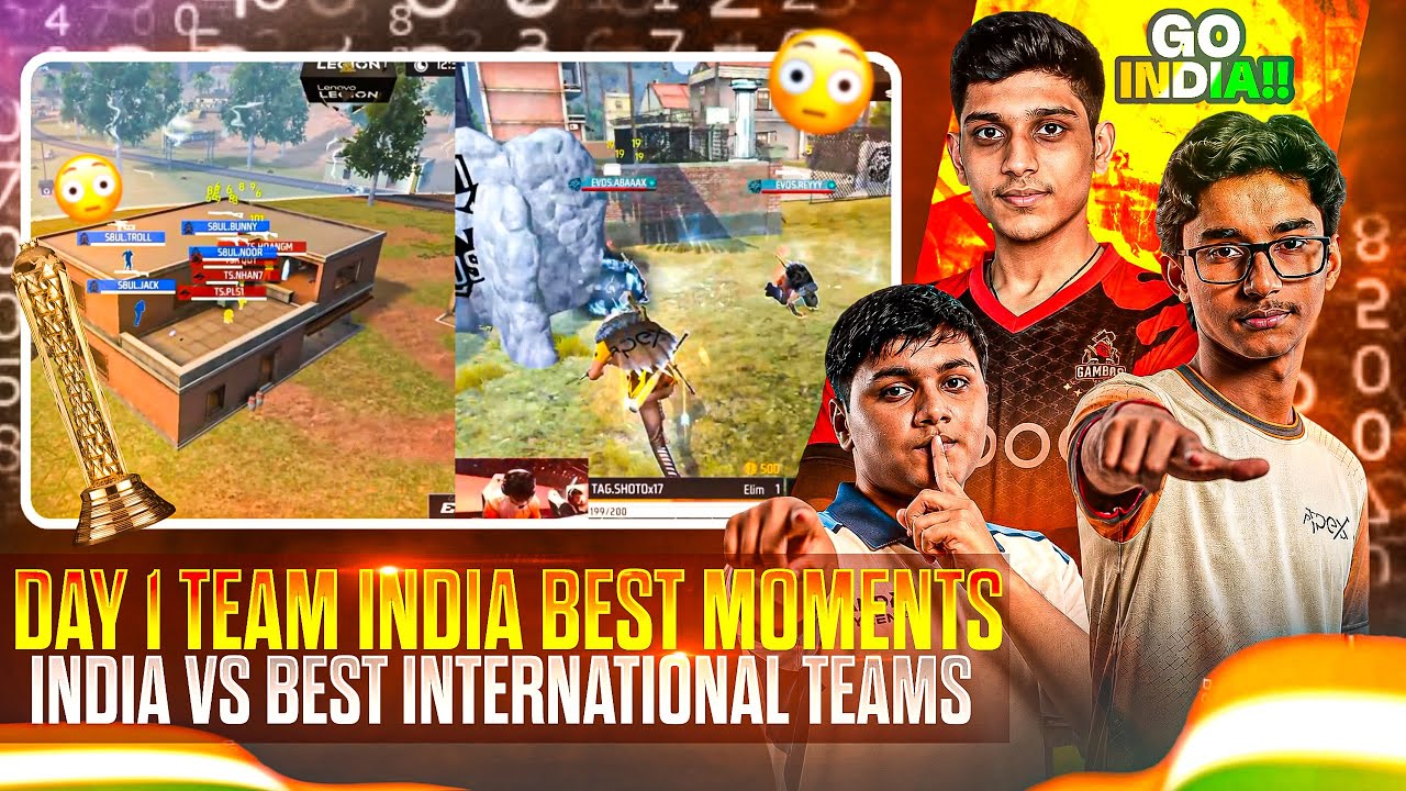 INDIA🇮🇳 VS BEST INTERNATIONAL TEAMS🌏 | EWC DAY 1 - INDIA BEST MOMENTS🔥 | ESPORTS WORLD CUP 2026 background
