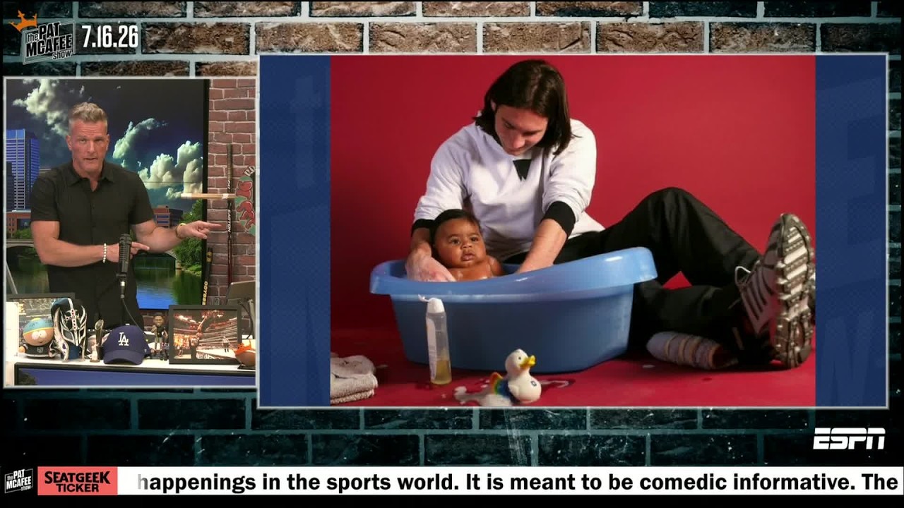 Messi BATHED baby Lamine Yamal 19 years ago?! πππΆ | The Pat McAfee Show background