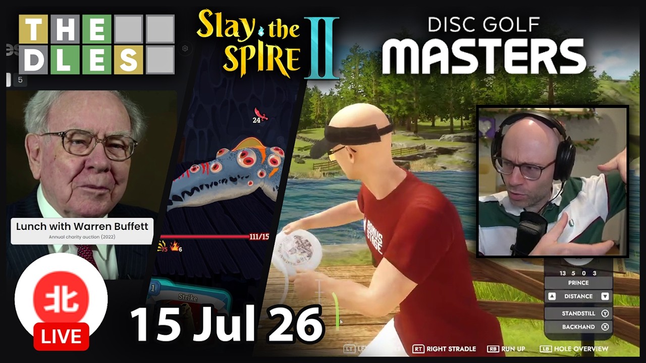 THE DLES / Slay the Spire 2 / Disc Golf Masters - 15 Jul 2026 - Unofficial Northernlion VOD background