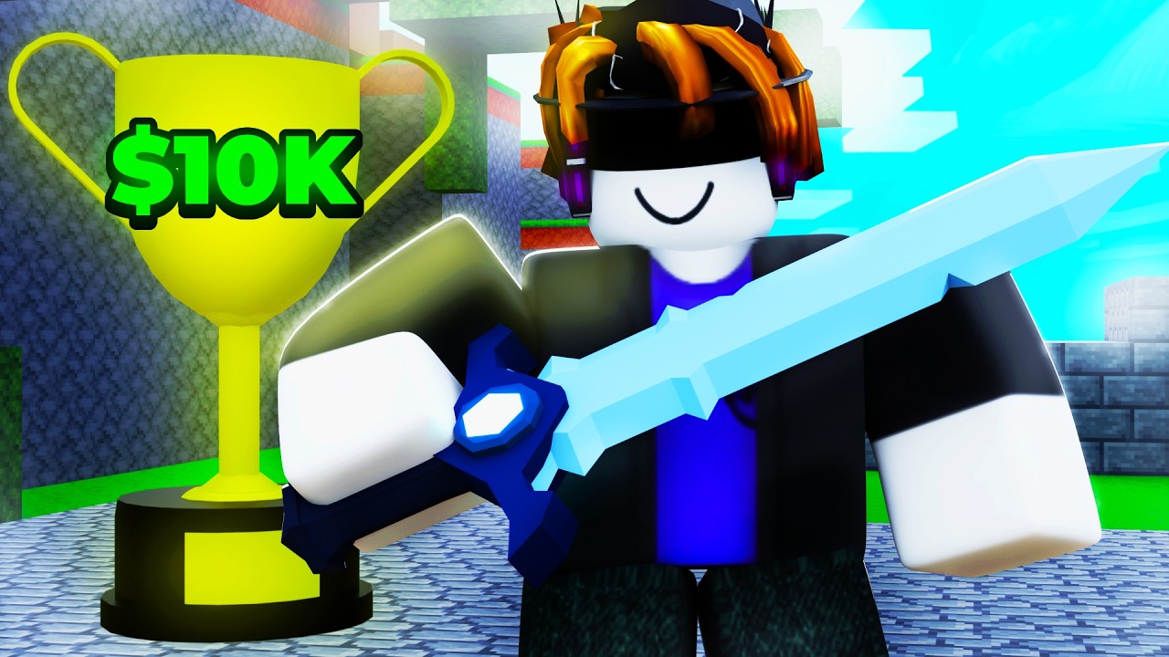I Played in a $10,000 ROBUX TOURNAMENT (Roblox Bedwars) background