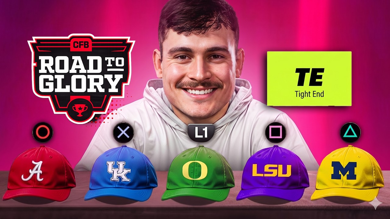 BEST Schools For TE! College Football 27 Road To Glory background