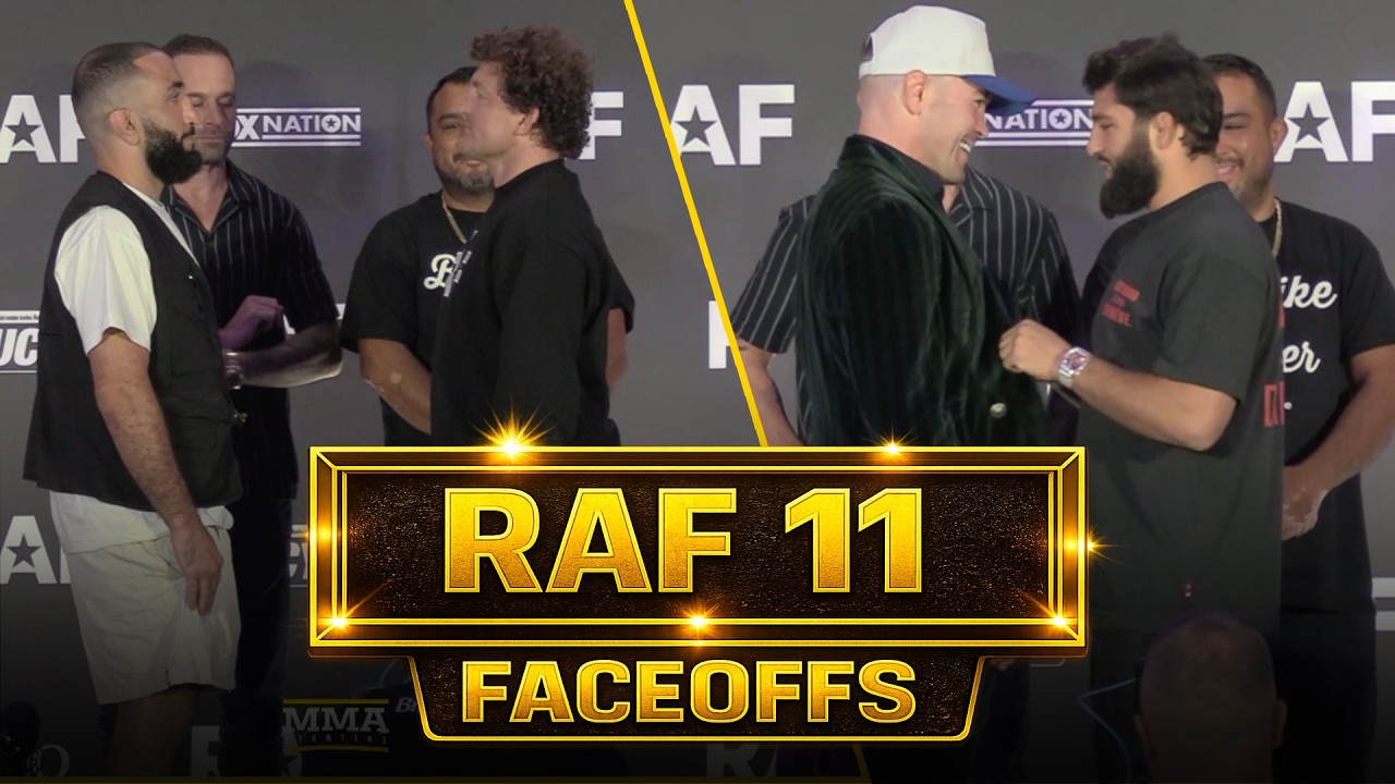 RAF 11 Faceoffs: Arman Tsarukyan vs. Colby Covington | Ben Askren vs. Belal Muhammad | MMA Fighting background