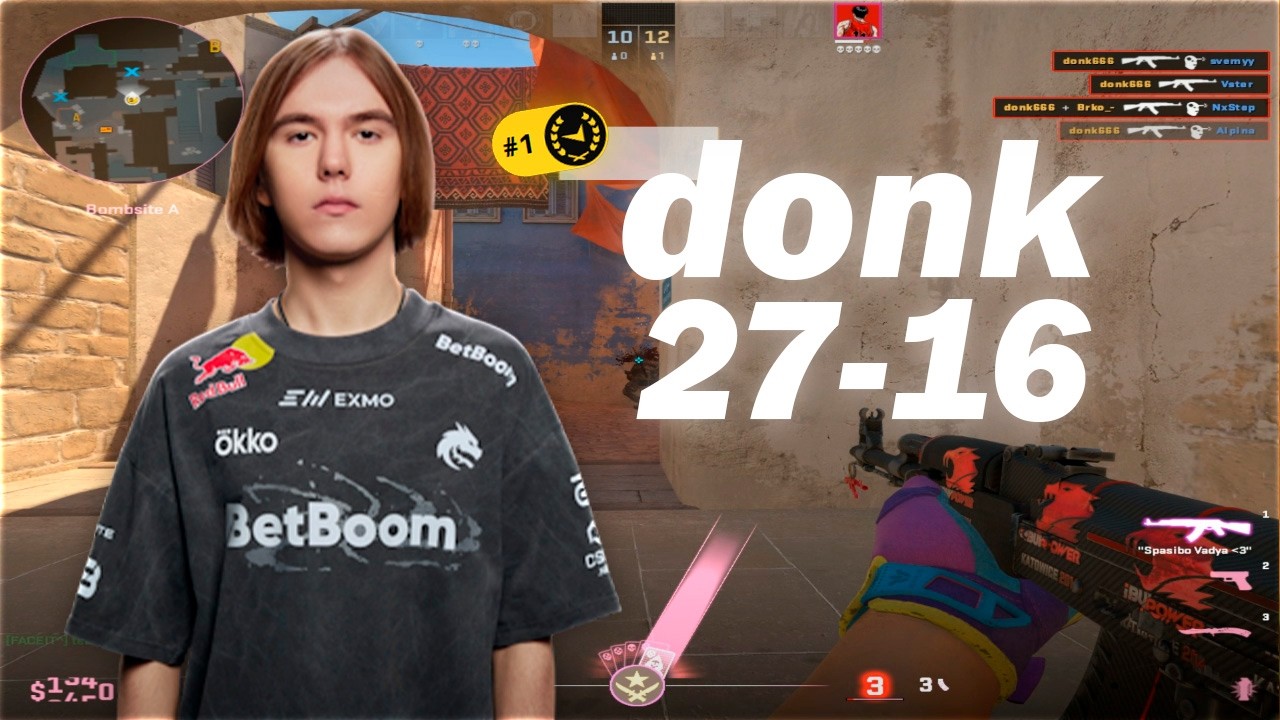 donk (27-16) 5200 ELO - FACEIT TOP #1 | CS2 DEMO POV + VOICECOMMS background
