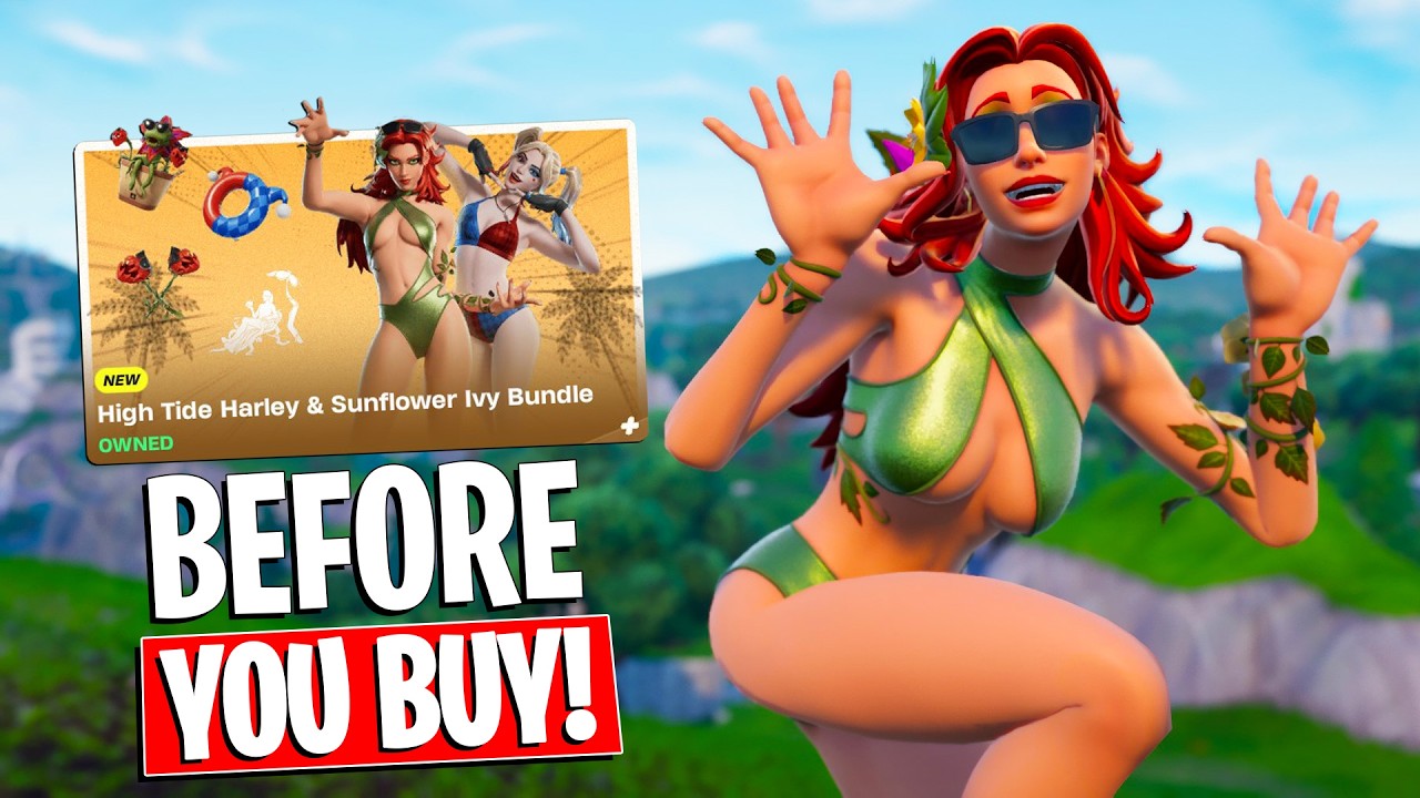 HIGH TIDE HARLEY and SUNFLOWER IVY Bundle | Gameplay + Combos! Before You Buy (Fortnite) background
