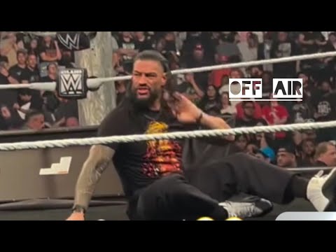 UNSEEN FOOTAGE of an angry Roman Reigns after WWE RAW went off air background