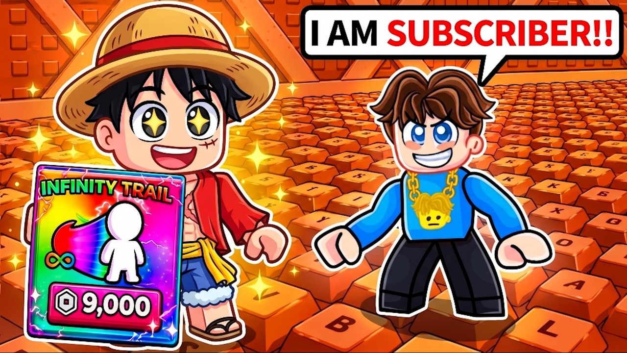 I Spend 2,413,513 ROBUX to give ADMIN POWERS in Speed Keyboard Roblox! background