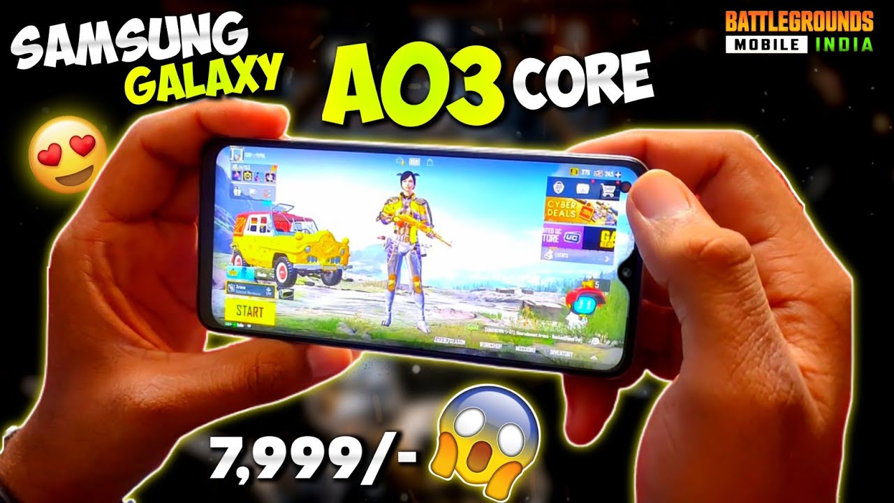 "Samsung Galaxy A03 Core"BGMI/PUBG Gaming Review With Gyro,Heat, Graphics & FPS Explained!😍(Tatti?😎) backdrop
