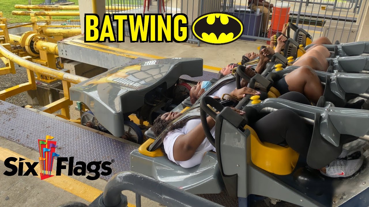 BATWING POV - Six Flags America Roller Coaster backdrop