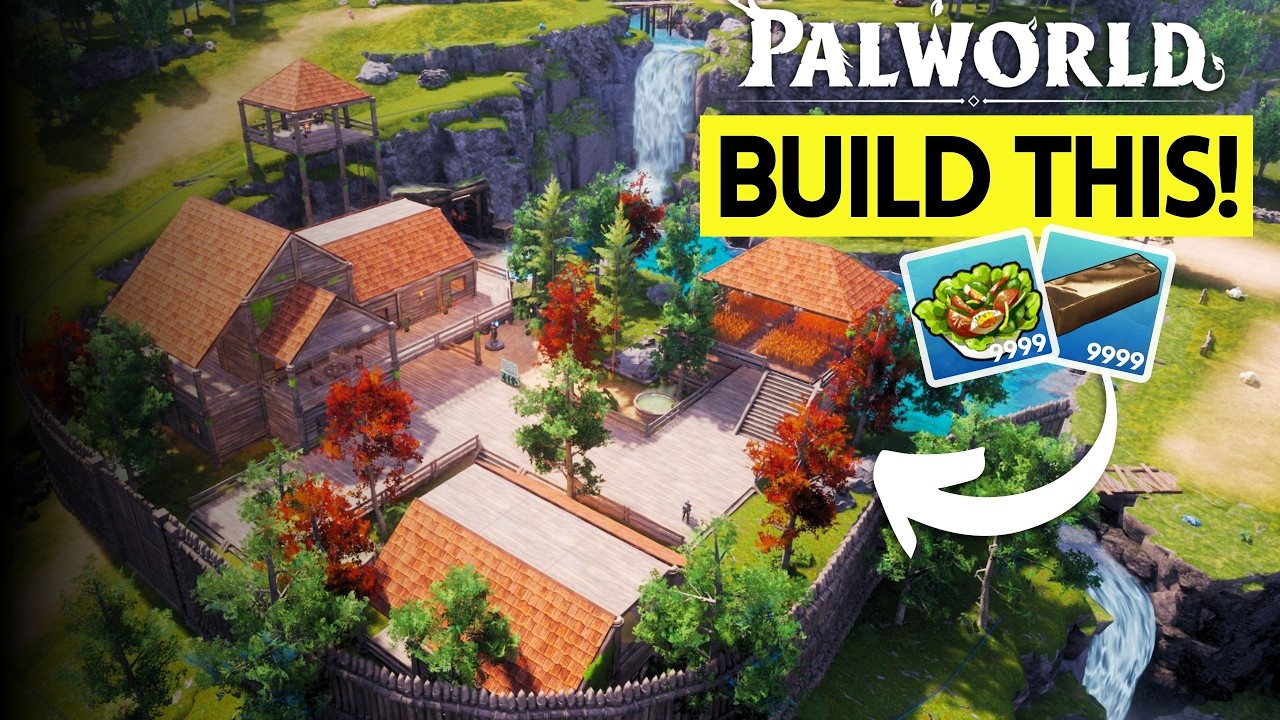 Building The PERFECT Palworld Beginner Base for The 1.0 Update | Step by Step Guide background