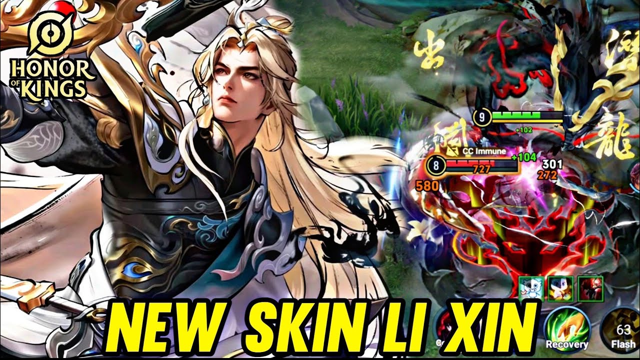 HOK : NEW SKIN LI XIN PRIDE AND JUSTICE GAMEPLAY - HONOR OF KINGS background