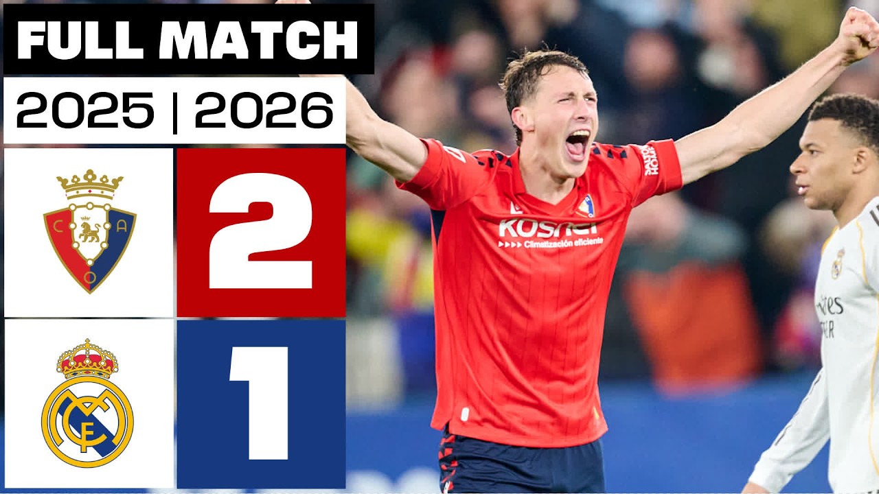 CA Osasuna 2 - 1 Real Madrid 2025/26 PARTIDO COMPLETO background