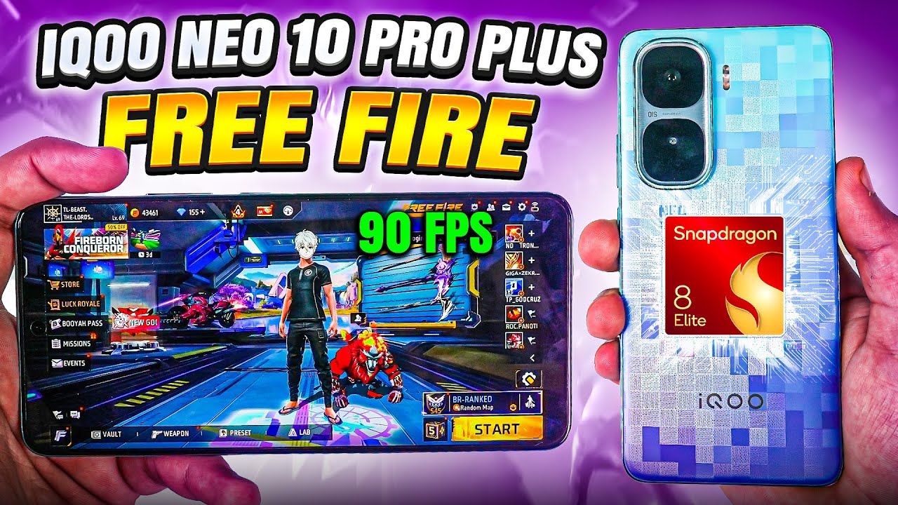 Free Fire Ultra Test on iQOO Neo 10 Pro+ โก๐ฅ | Max Graphics + 144FPS! background