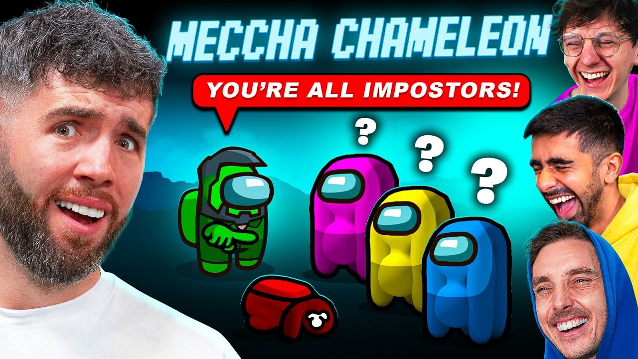 SIDEMEN AMONG US LOBBY IN MECCHA CHAMELEON background