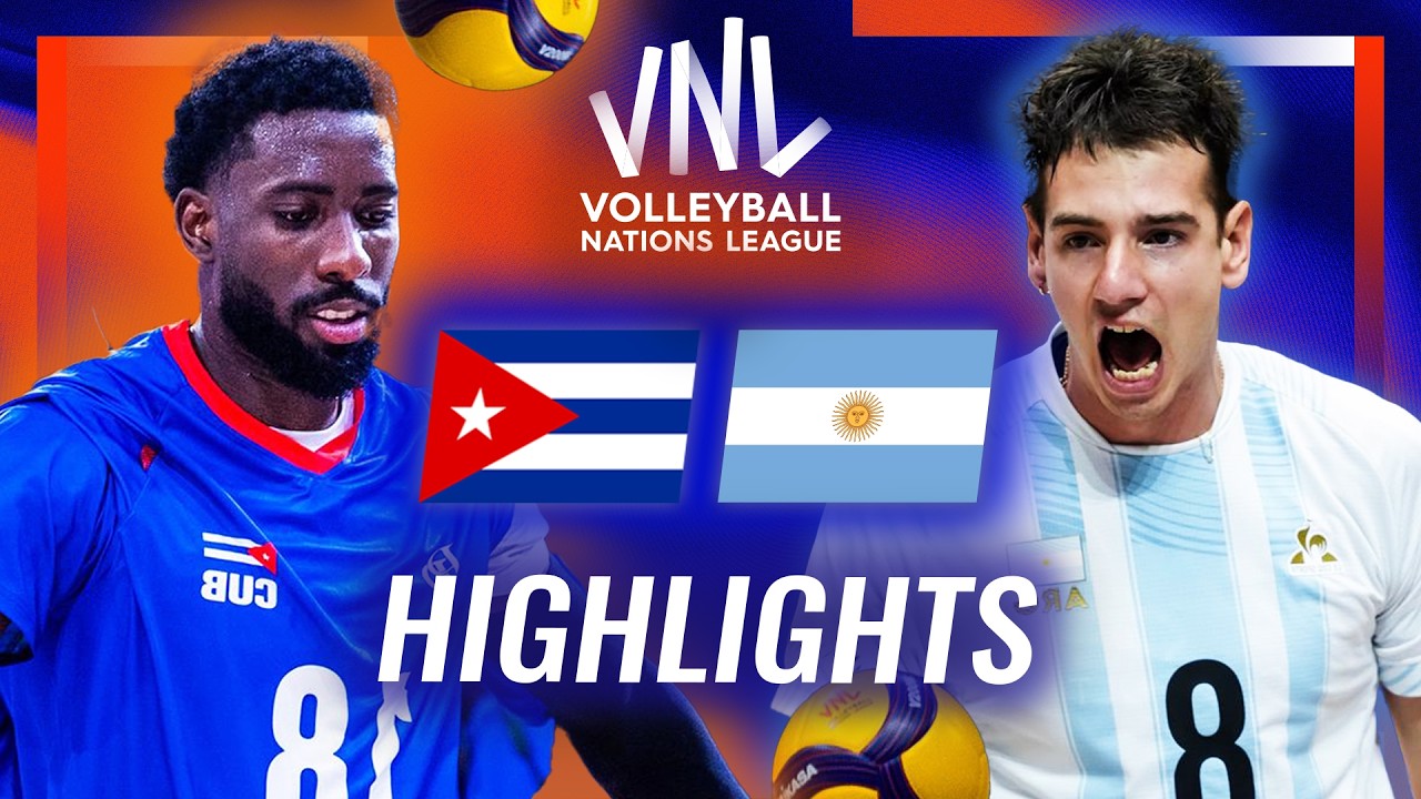 Cuba ЁЯЗиЁЯЗ║ vs. Argentina ЁЯЗжЁЯЗ╖ - Highlights | Week 3 | Men's VNL 2026 background