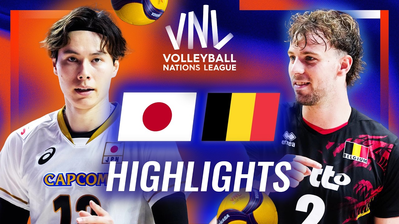Japan ЁЯЗпЁЯЗ╡ vs. Belgium ЁЯЗзЁЯЗк - Highlights | Week 3 | Men's VNL 2026 background