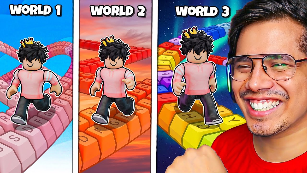 COMPLETING ALL WORLDS IN KEYBOARD ESCAPE ROBLOX background