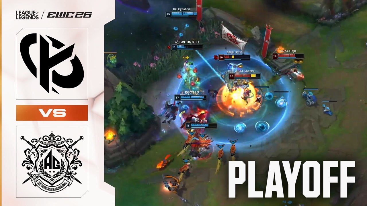 LOSER IS OUT! AG.AL vs Karmine Corp | League of Legends at EWC 26 - Quarterfinal - HIGHLIGHTS background