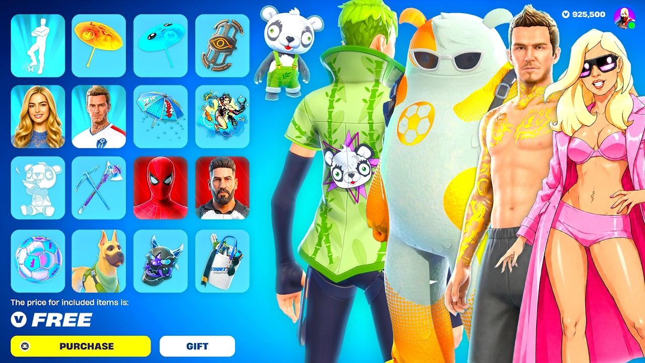 LEAKED EARLY (Festival ICON, Shops, ALL FREE Rewards Skin & Sidekicks, Spider-Man BND) Fortnite background