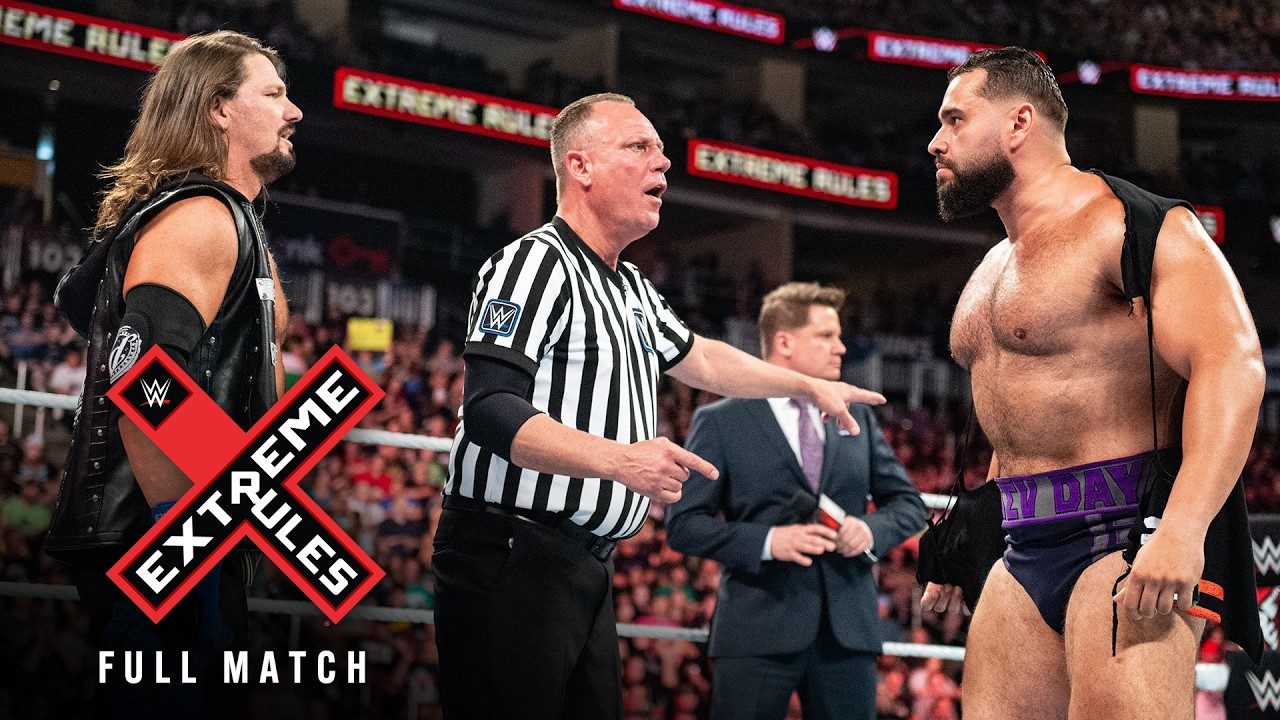 FULL MATCH: AJ Styles vs. Rusev | WWE Title Match: Extreme Rules 2018 backdrop