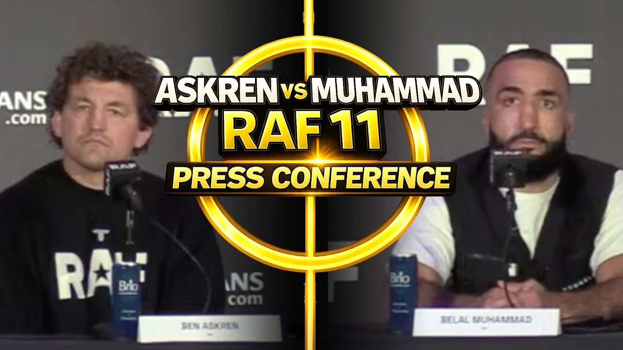 Full Ben Askren vs. Belal Muhammad RAF 11 Press Conference | Askren vs. Muhammad | MMA Fighting background