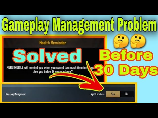 Change Age18 or Above Setting Before 30 Day in PUBG | Game has been Stopped Comeback After 1Hr Issue background