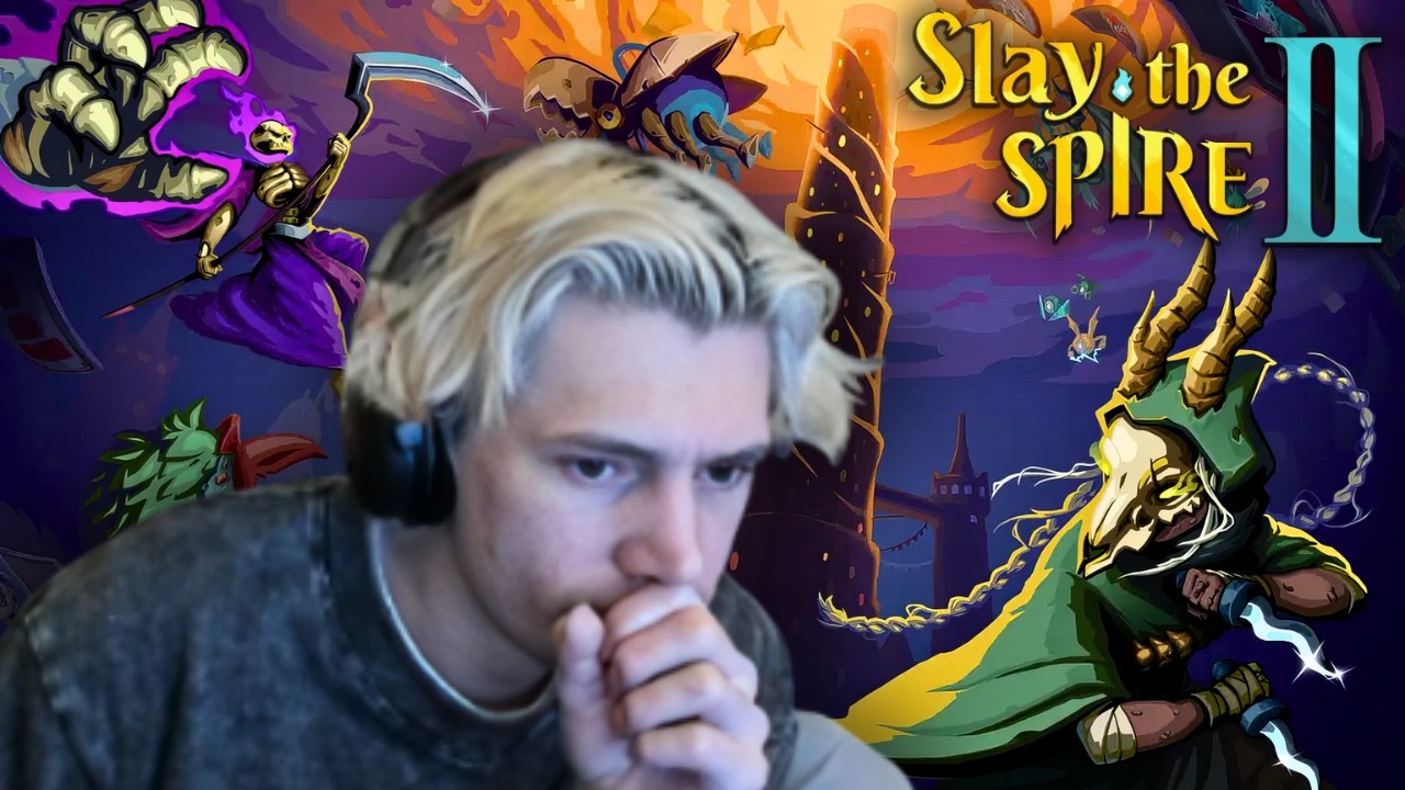 xQc IS ACTUALLY GOOD at Slay The Spire 2 background