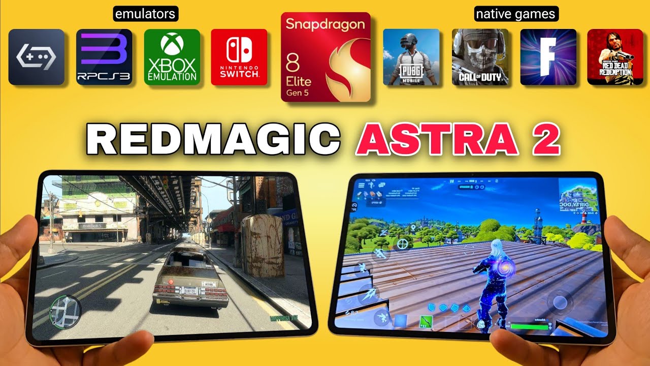 REDMAGIC ASTRA 2 Gaming Test - GameHub, Switch Emulator, PUBG, Fortnite, COD background
